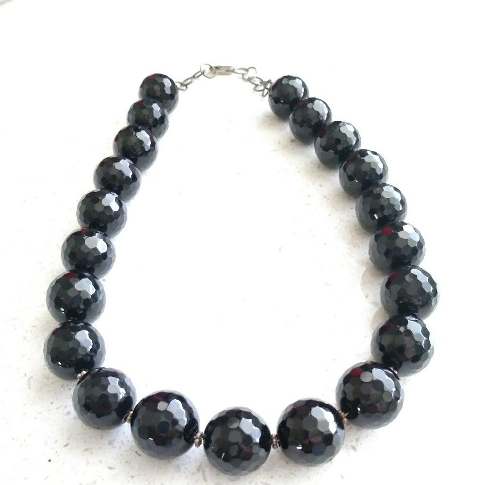Vintage black bead choker